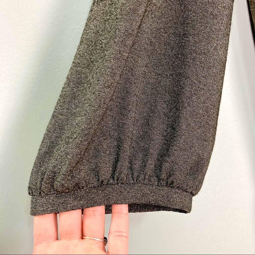 Amanda Uprichard Metallic Mini Dress Women’s Size L Button Front Elastic Waist - Picture 5 of 8